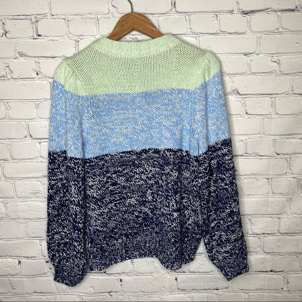 525 America Colorblock Balloon Sleeve Sweater - Picture 4 of 6